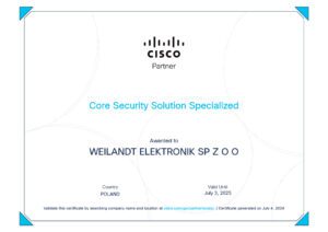 WEILANDT ELEKTRONIK SP Z O O Core Security Solution Specialized